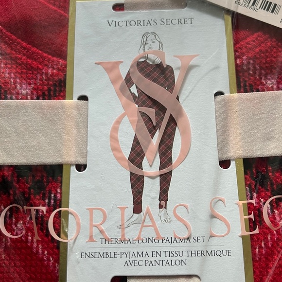 NWT Victoria's Secret Red Thermal Plaid Long Pajama Set - Picture 8 of 10